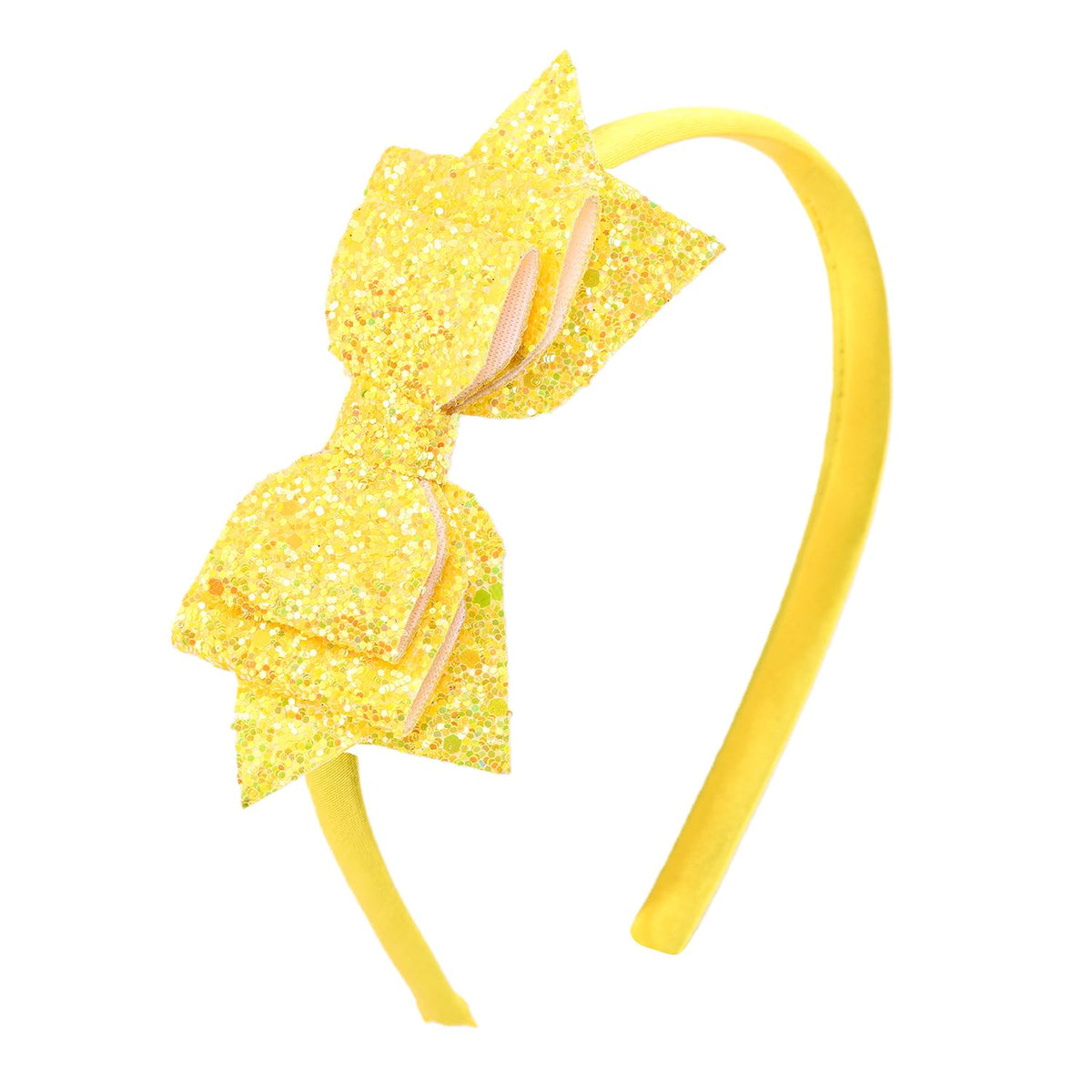 Glitter Girls Headband, Sparkly Sequin Heart Butterfly Star Hair Accessory for Kids, Cute Toddler Headband for Christmas, Halloween, Birthday Parties, Gift for Girls（Gold）