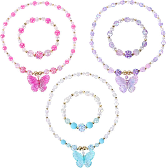 BAOBAOJOY3 Sets Princess Jewelry for Little Girls