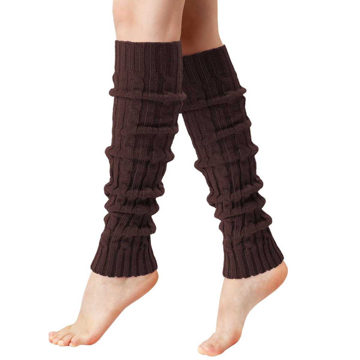 Pleneal Leg Warmers for Women Cable Knit 80s Warm Long Socks Party Sports