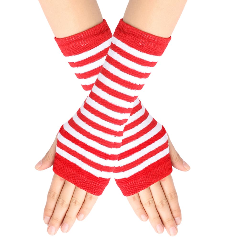 Kids Arm Warmers Gloves Girls Arm Gloves Striped And Rainbow