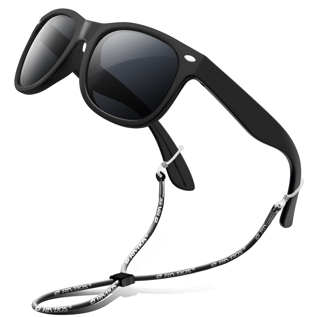 RIVBOS Kids Sunglasses Polarized UV400 TPE with Strap for Boys Girls RBK004