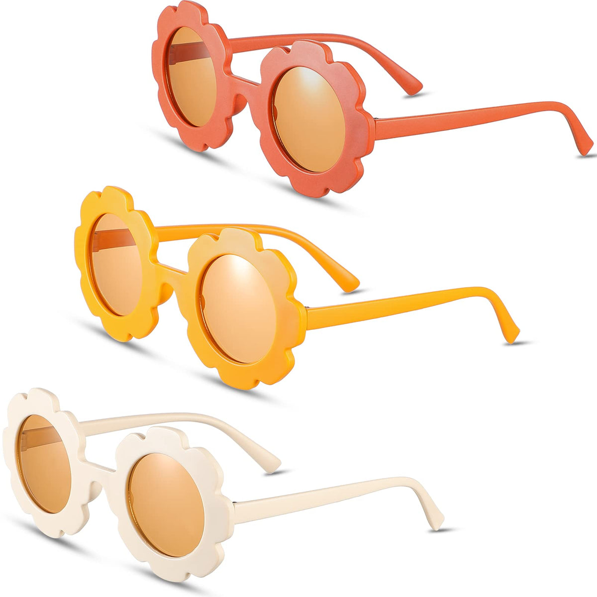 Flutesan 3 Pack Kids Flower Glasses
