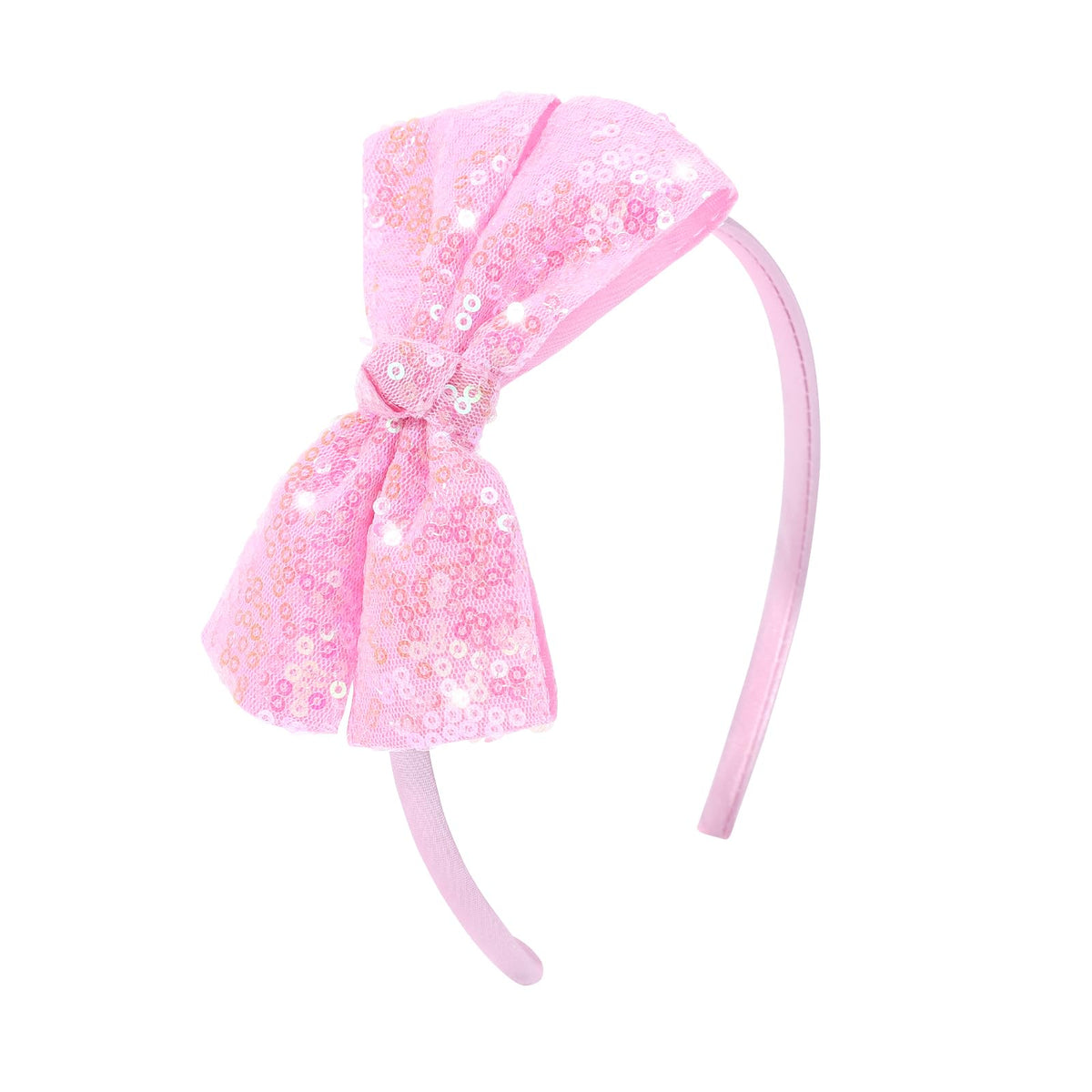 Sequin Gold Bow Headband for Girls Cute Glitter Hair Bands