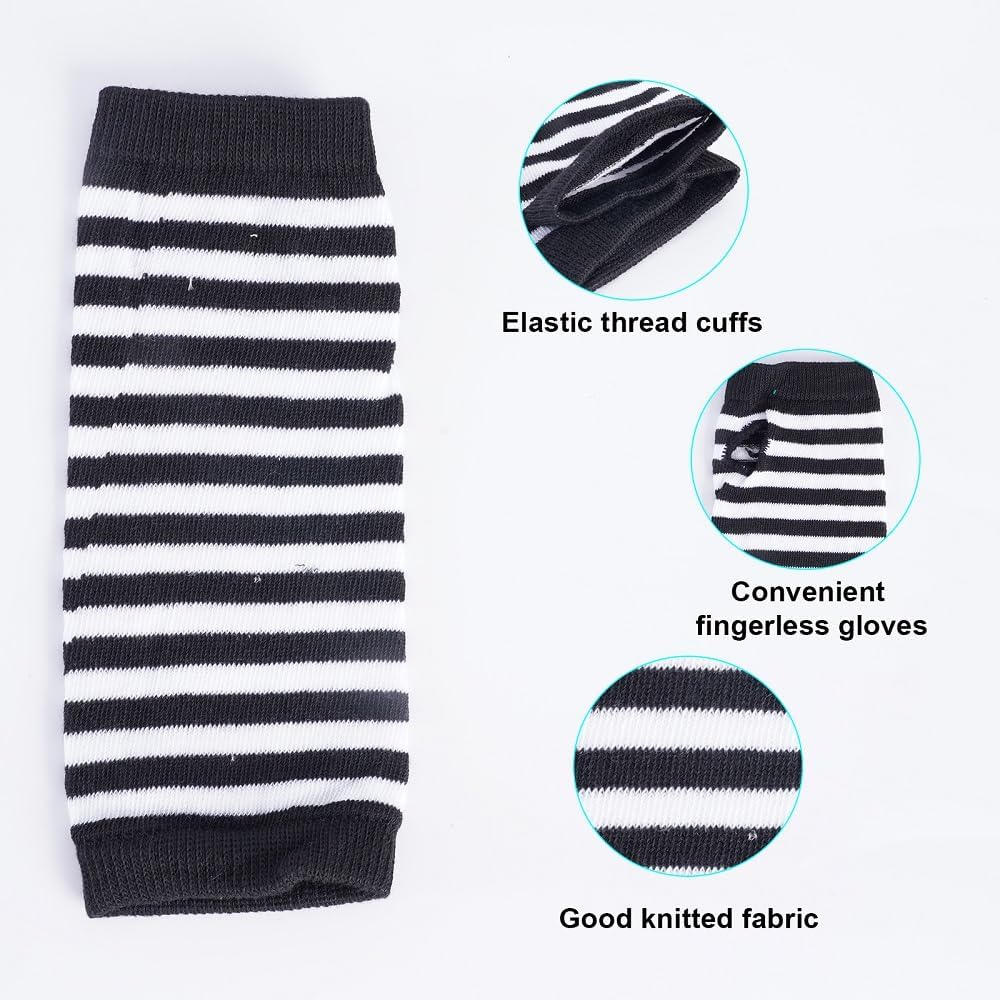 Kids Arm Warmers Gloves Girls Arm Gloves Striped And Rainbow