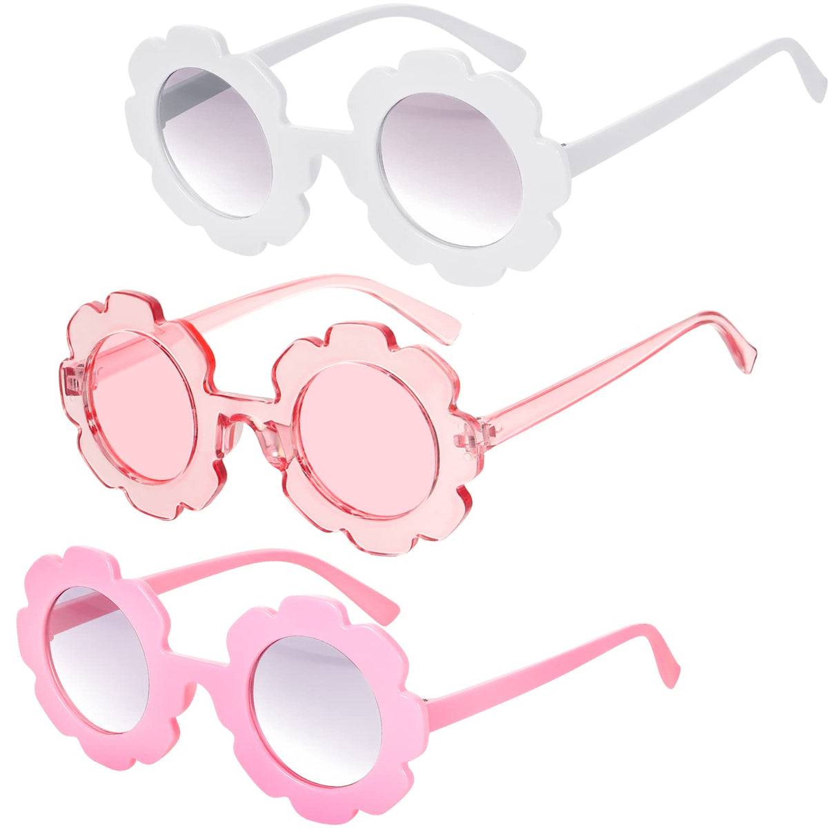 Flutesan 3 Pack Kids Flower Glasses