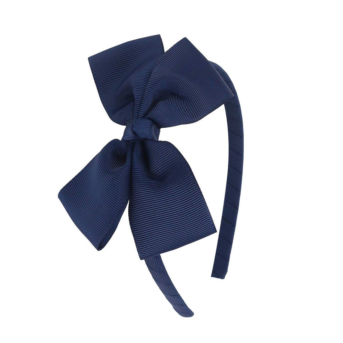 MEEDEE Grey Grosgrain Bow Headband, 1 PCs, for Girls Toddlers Kids Party Decoration Cosplay Costume Hair Accessory, Handmade Hair Band