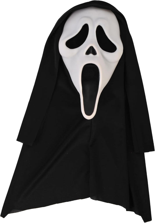 Adult Scream Mask | Classic Ghost Face Slasher, Horror Movie Killer Costume Accessory