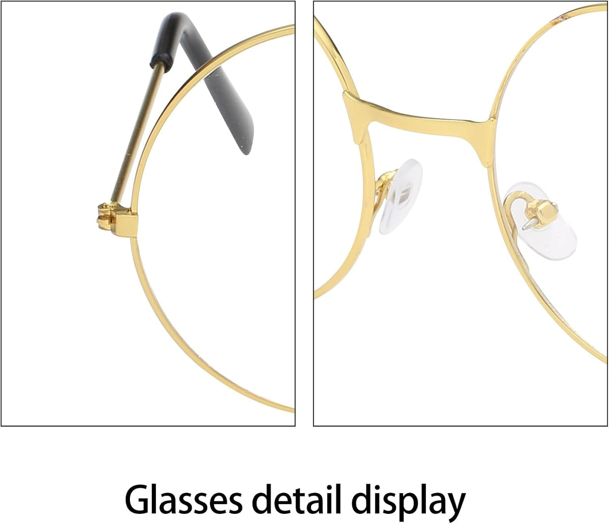Degpum Fake Glasses for Kids Old Lady Costume Glasses for Old Man Costume Dress Up Granny Nerd Halloween Cosplay Accessories