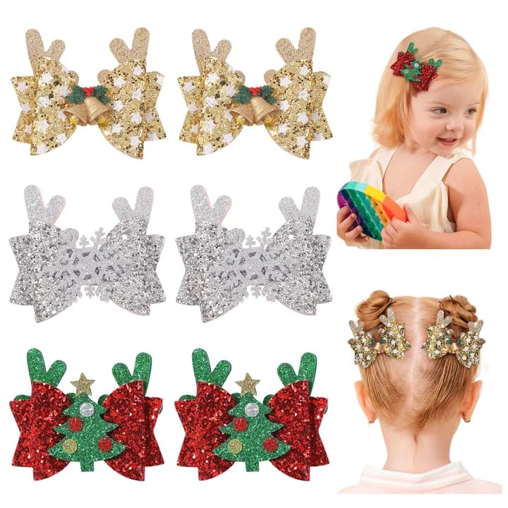 choicbaby 12pcs Butterfly Hair Clips 3.5" Glitter Sequine Baby Girls Clips Stylish Y2K Toddler Butterfly Clips Hair Accessories for Toddler Girls Party Birthday Holiday