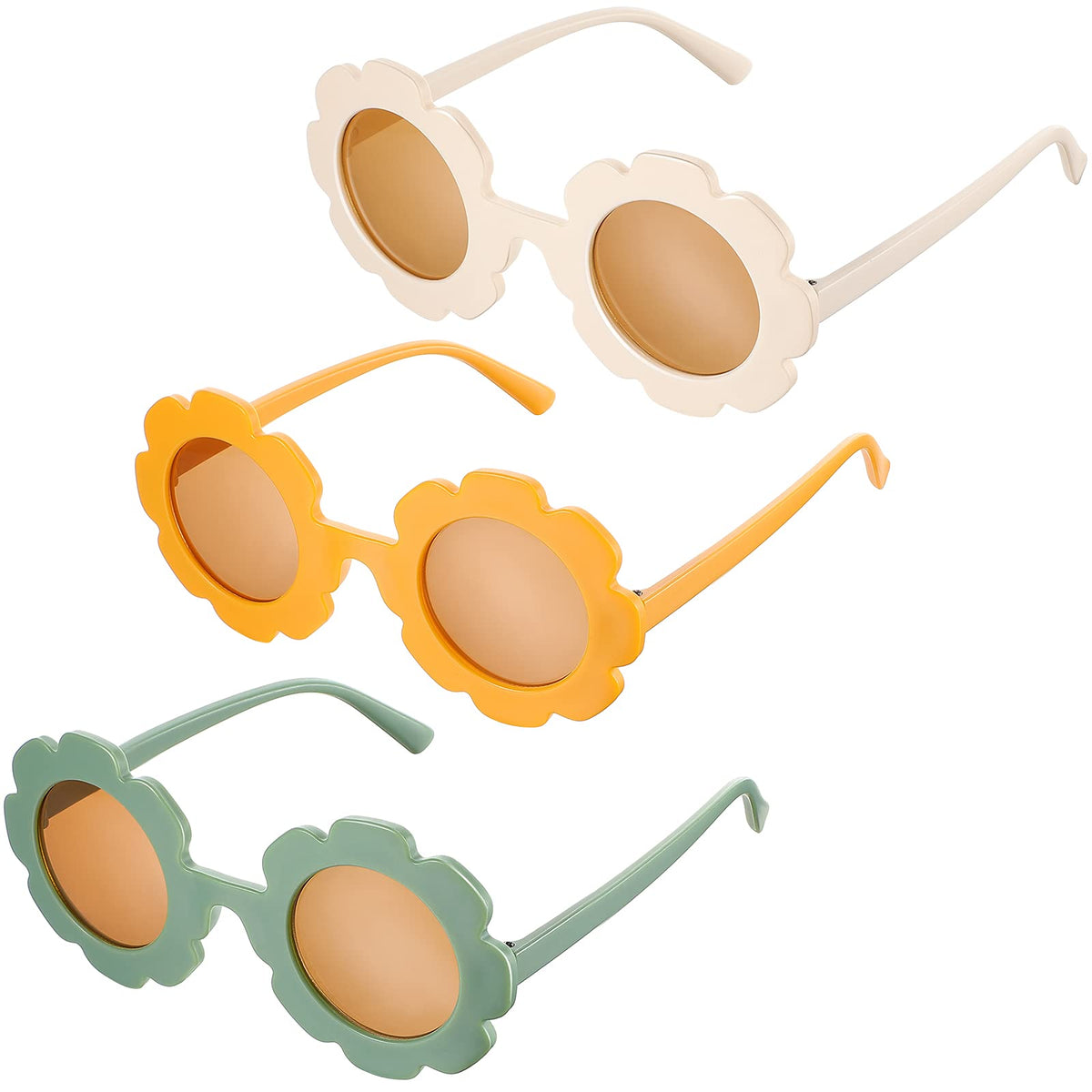 Flutesan 3 Pack Kids Flower Glasses