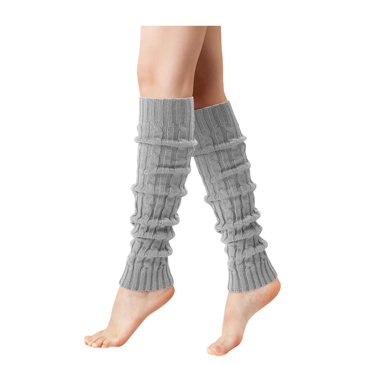 Pleneal Leg Warmers for Women Cable Knit 80s Warm Long Socks Party Sports
