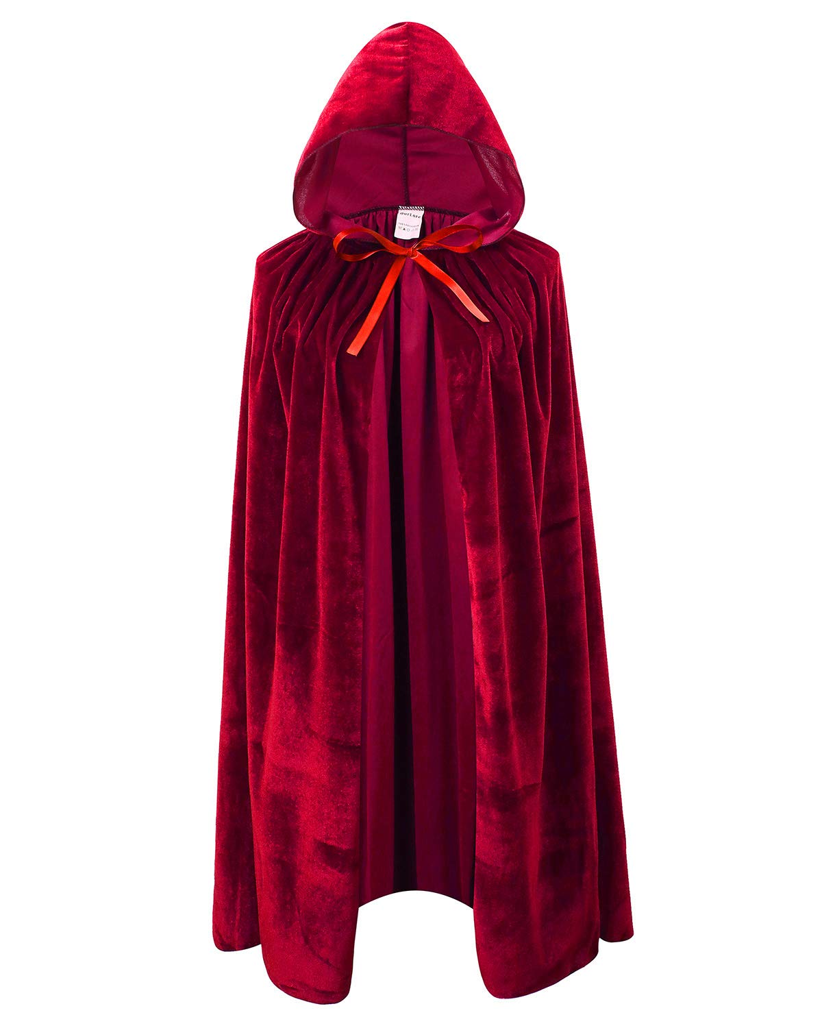 OurLore Kids Velvet Cape Cloak With Hood Unisex-Child Cosplay Halloween Christmas Costume