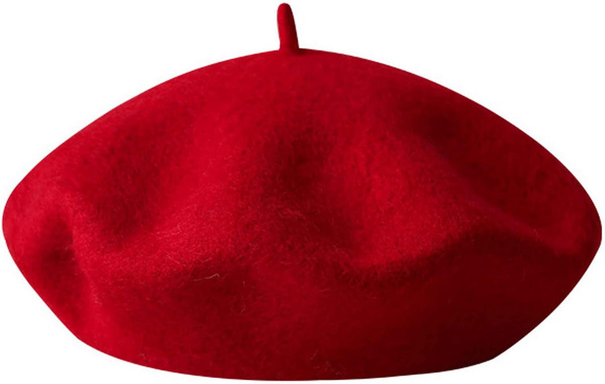 Kids Girls French Beret Hat Artist Hat Solid Warm Beanie Cap Winter Autumn