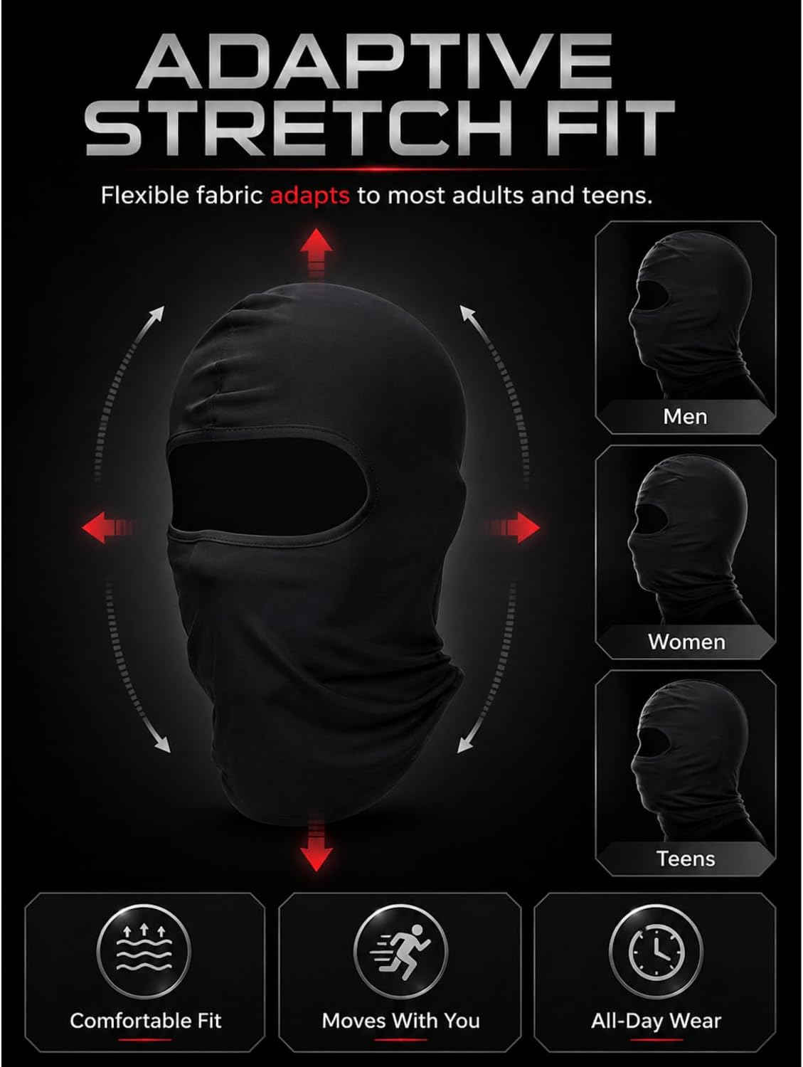 SATINIOR 9 Pack Balaclava Ski Mask Winter Hood Men