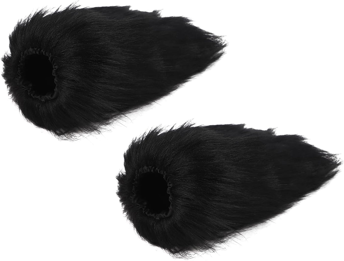MioCloth Kid Girl Faux Fur Leg Warmers Dance Fuzzy Boot Cuff Cover Kawaii Goth Y2K Accessories Winter Xmas Clothes
