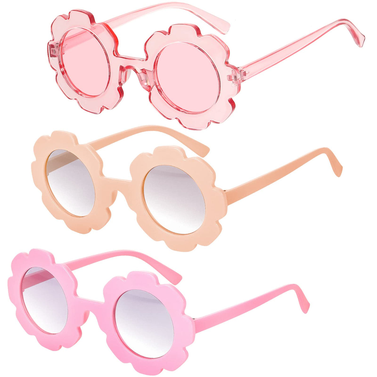 Flutesan 3 Pack Kids Flower Glasses