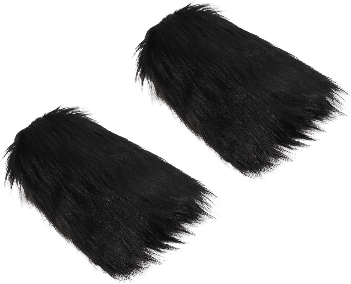 MioCloth Kid Girl Faux Fur Leg Warmers Dance Fuzzy Boot Cuff Cover Kawaii Goth Y2K Accessories Winter Xmas Clothes