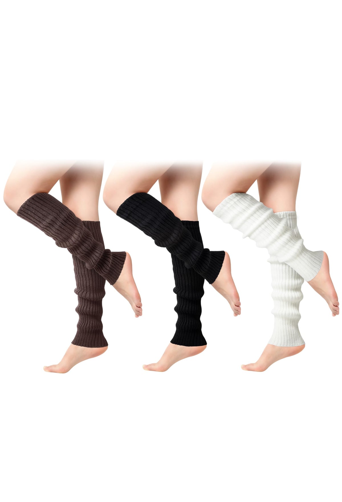 Passionbility Leg Warmers for Women 80s, Ribbed Knit Long Socks Leg Warmer