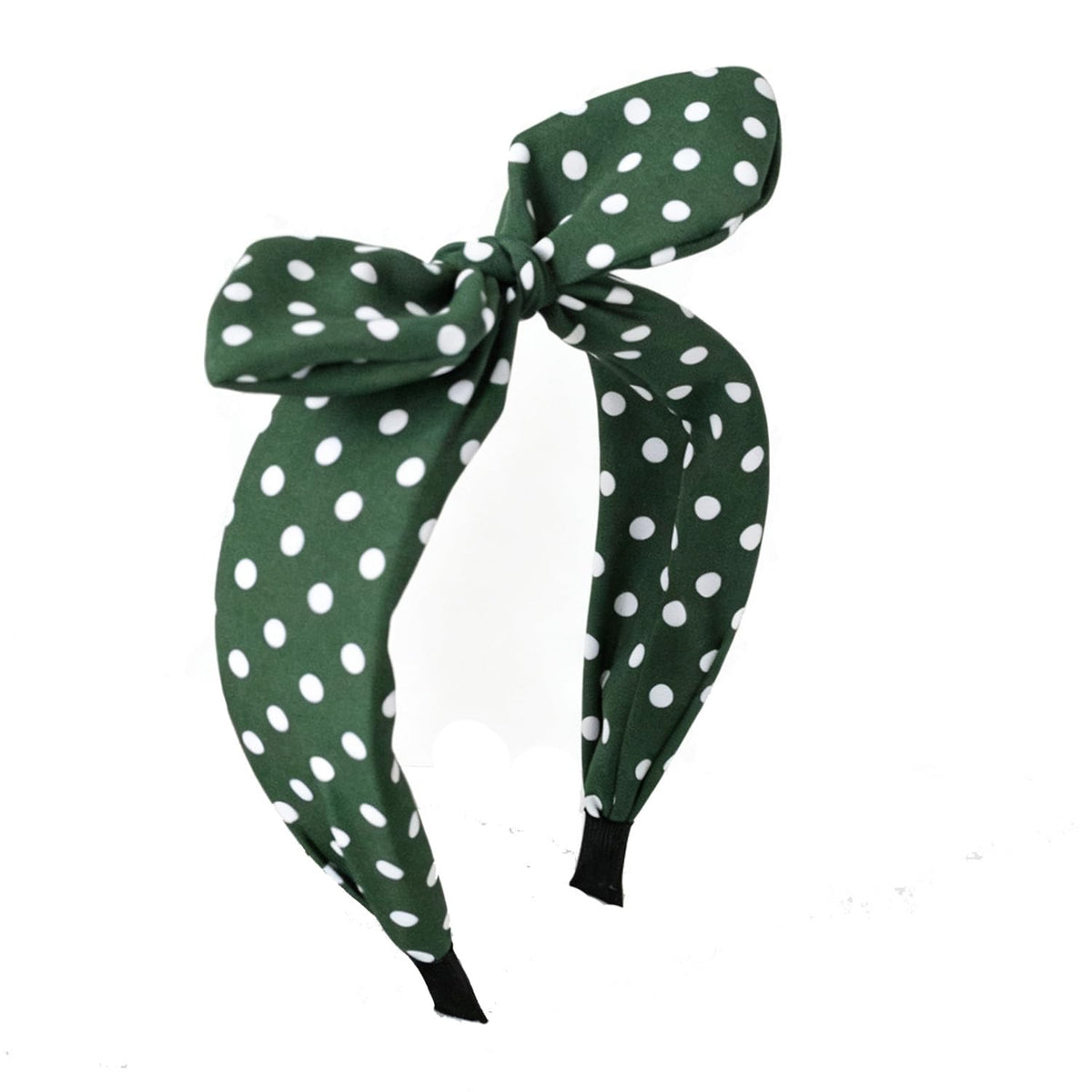 Black Polka Dot Bow Headbands Cute Halloween Headbands 50s Costume Retro Party Hair Accessories for women and girls