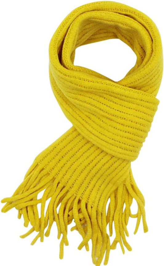 ZGMYC Kids Tassel Scarf Soft Warm Knitted Winter Scarves for Boys Girls