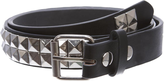 Beltiscool Kids 1" Snap On Punk Rock Studded Leather Belt
