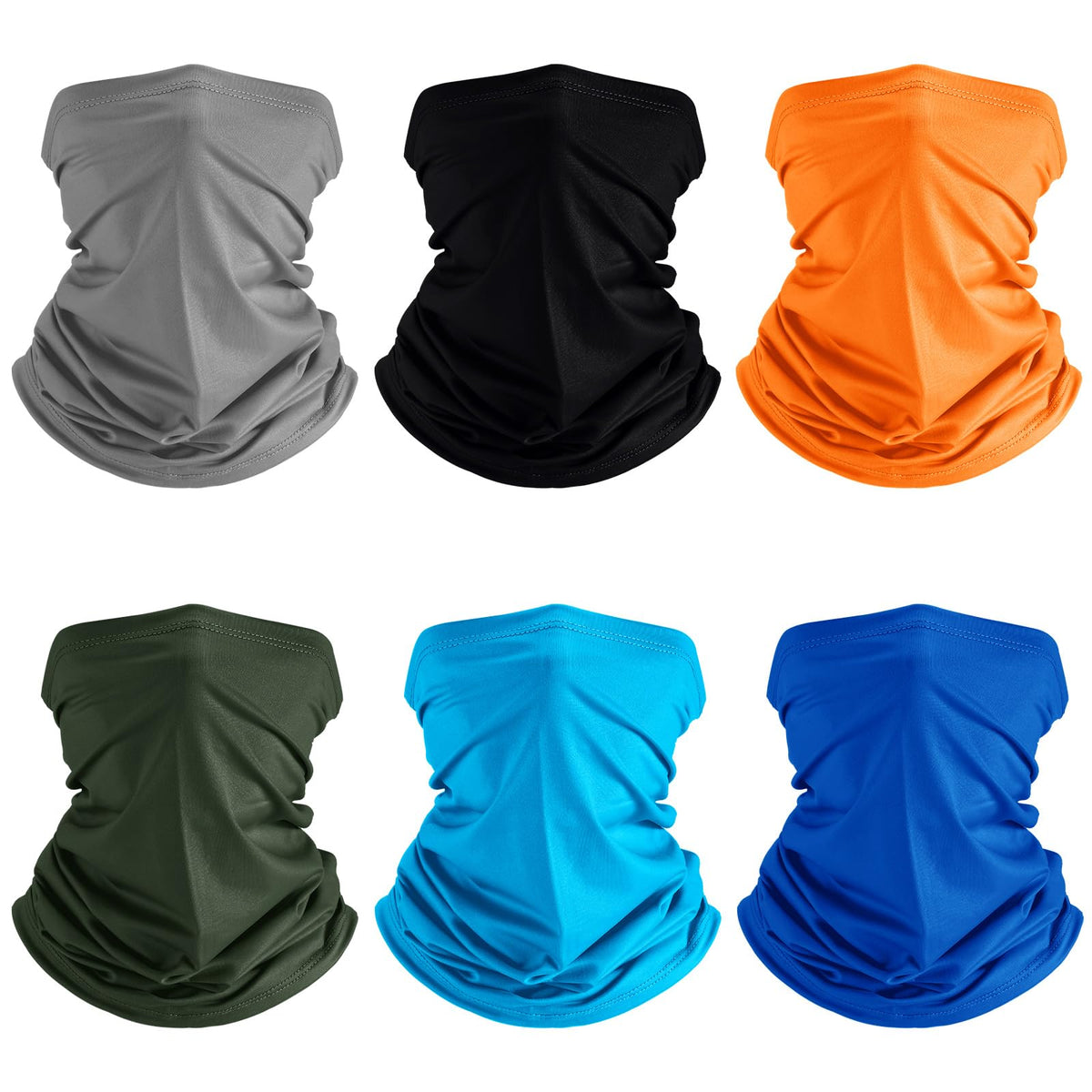 Geyoga 6 Pcs Neck Gaiter Cooling Face Bandana Mask for Men