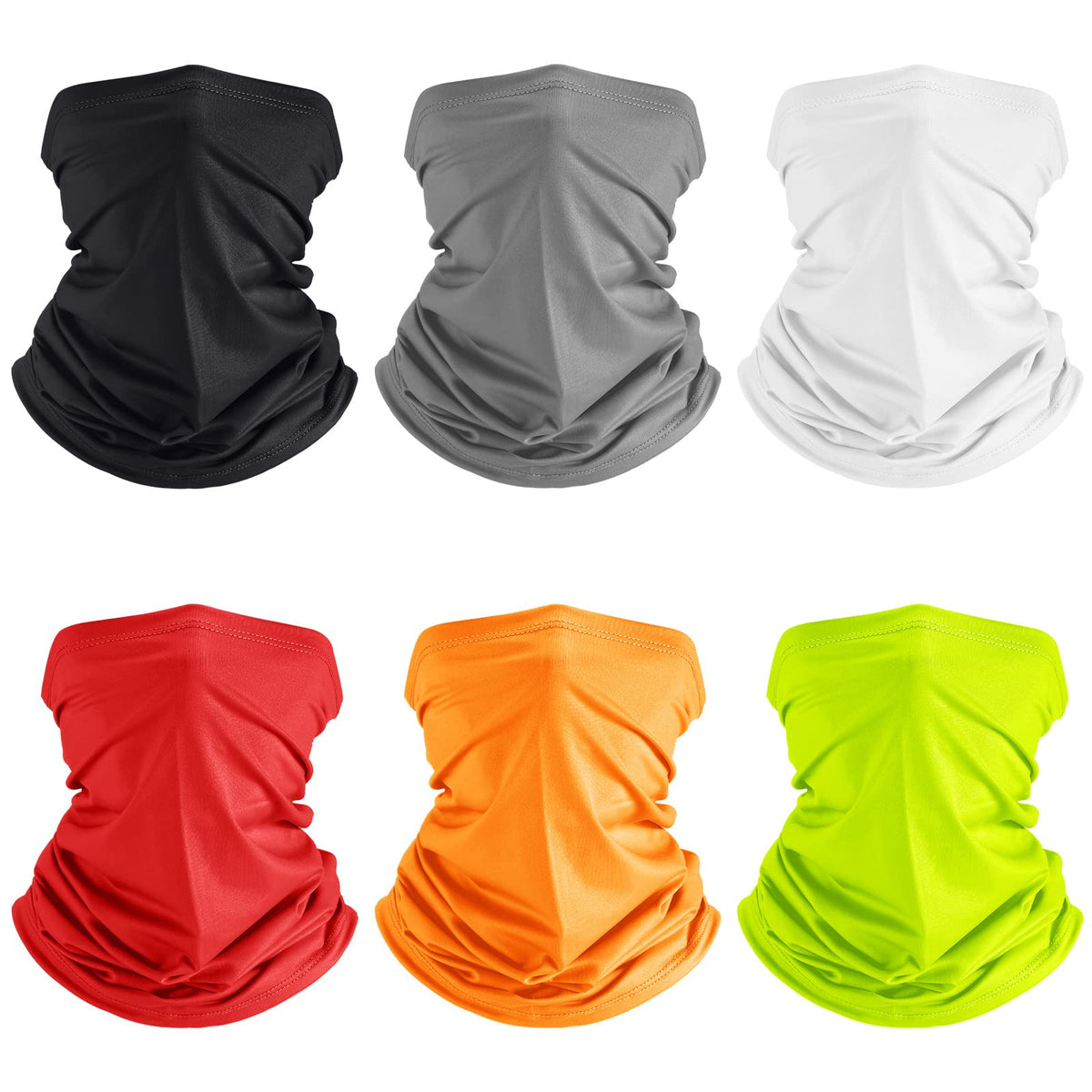Geyoga 6 Pcs Neck Gaiter Cooling Face Bandana Mask for Men