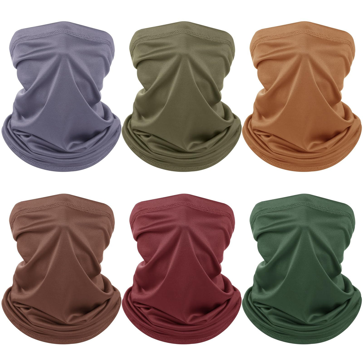 Geyoga 6 Pcs Neck Gaiter Cooling Face Bandana Mask for Men