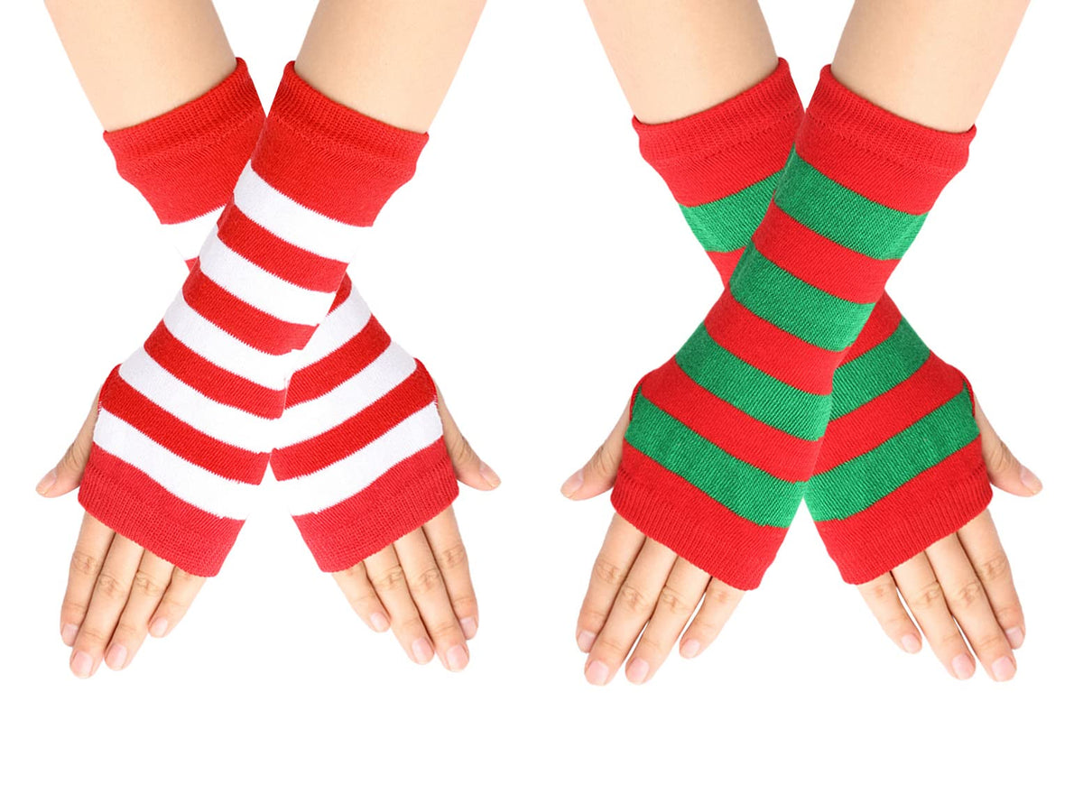 Kids Arm Warmers Gloves Girls Arm Gloves Striped And Rainbow