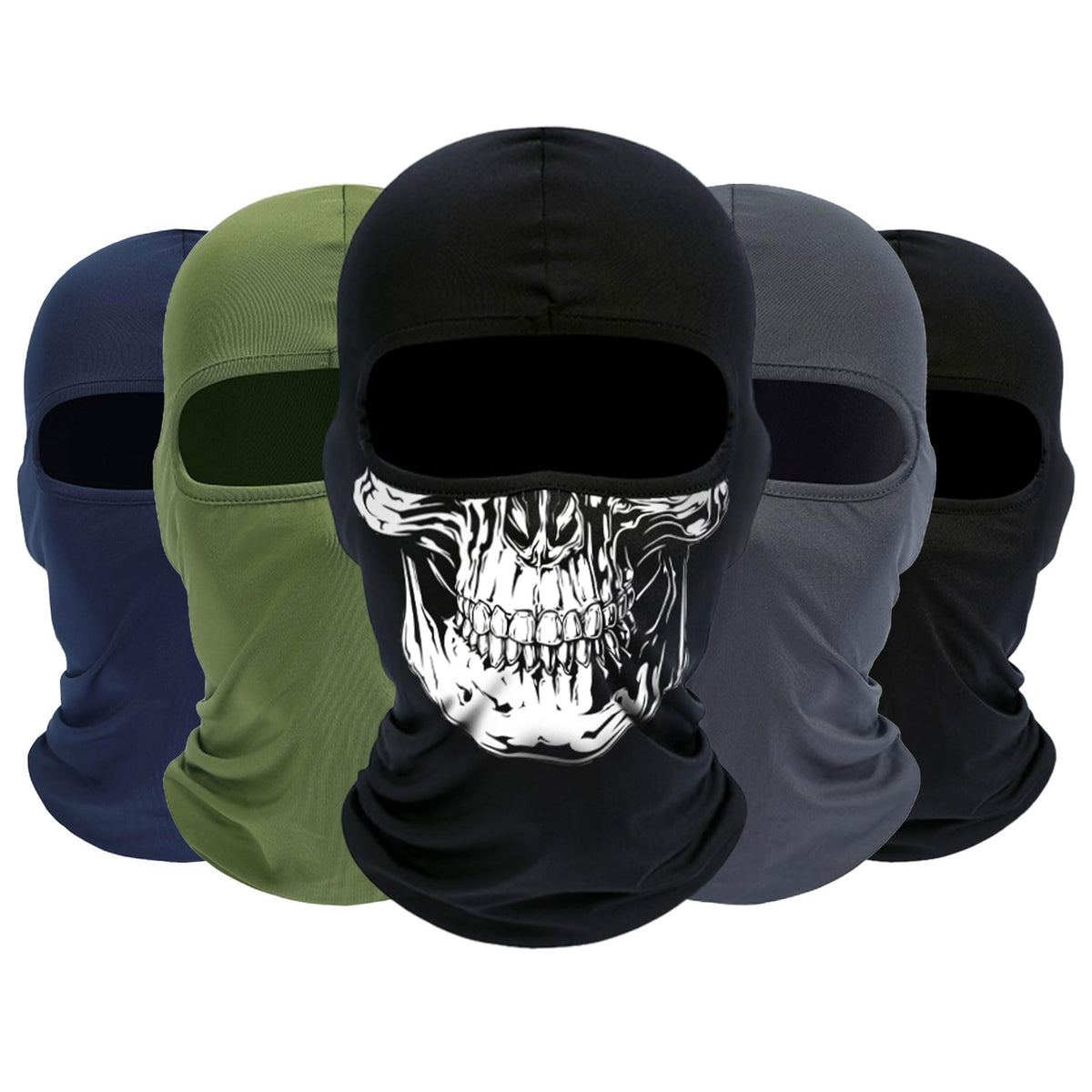 ROXUN Balaclava Ski Mask, 5 Pack Neck Gaiter Motorcycle Summer Cooling