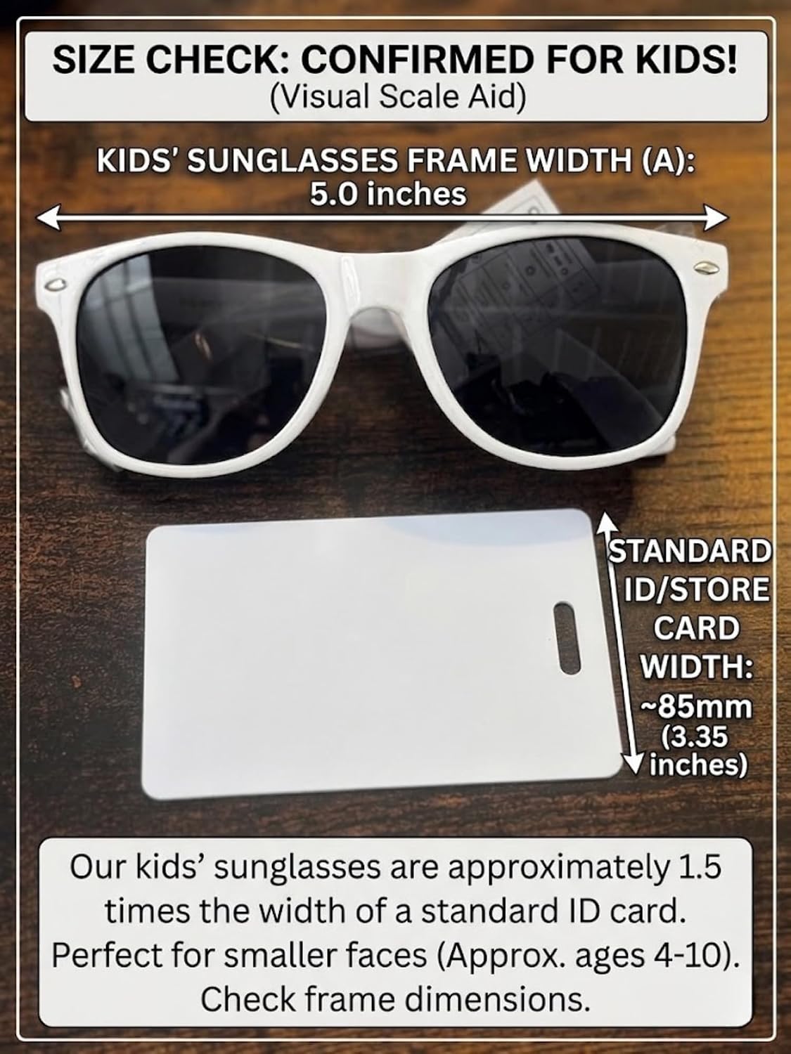 Kids Sunglasses with UV400 Protection - Lightweight Frames - Shatter-Resistant Lenses