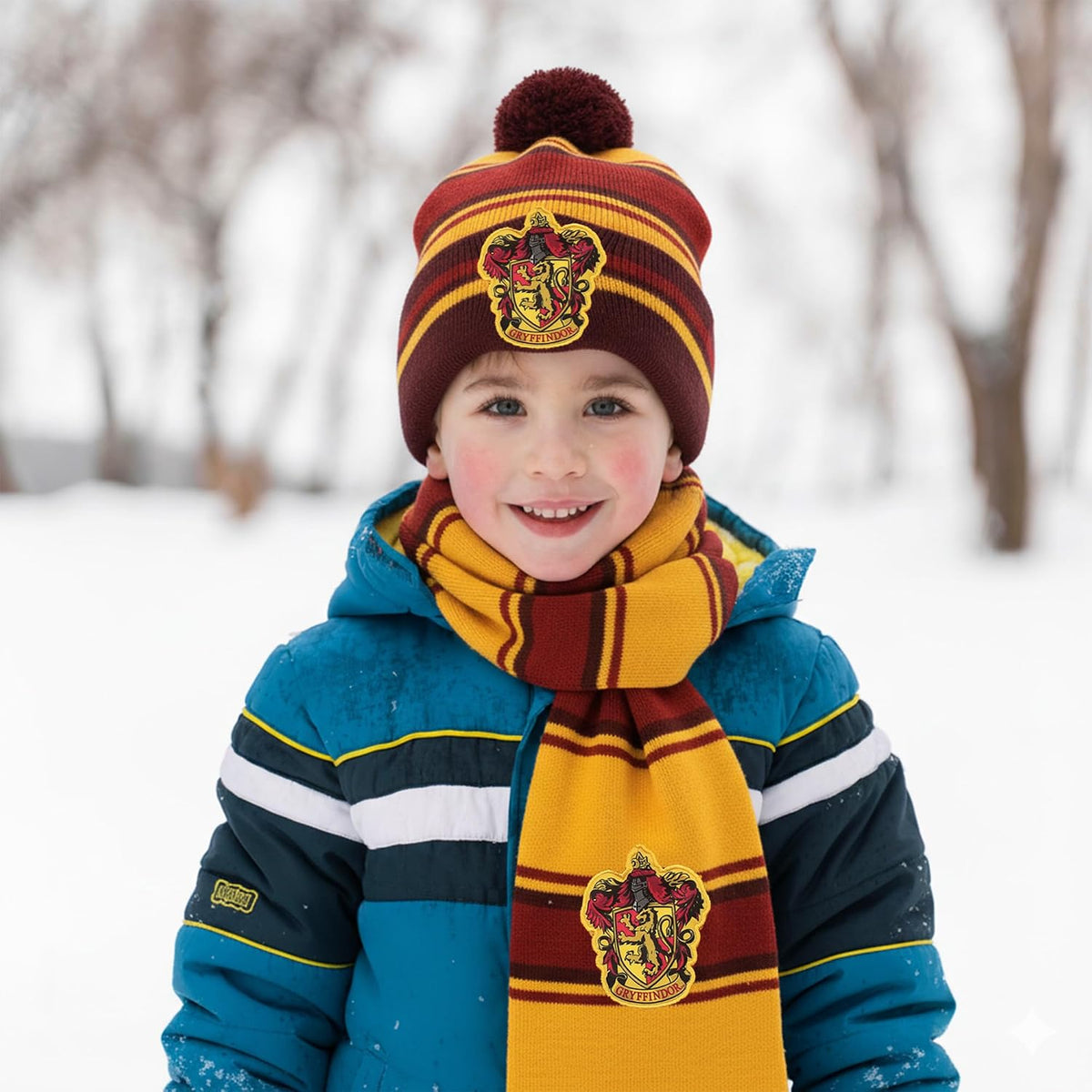 Harry Potter Kids Winter Hat Gloves Scarf Set, or Ski Gloves for Boys and Girls, Winter Hat for Kids 4-14 Years