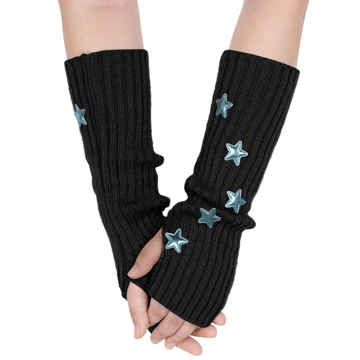 Tongcloud Kawaii Y2K Star Arm Warmers Goth Punk Warmers Sleeves for Women Girls Costume School