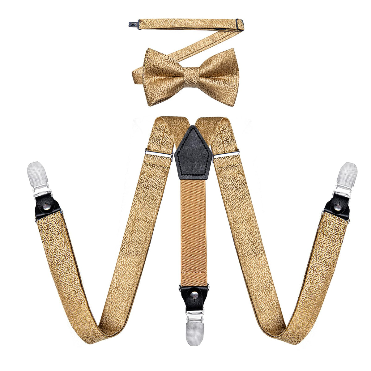 DiBanGu Boys Silk BowTie Set Y Back Kids Suspenders Gift Box