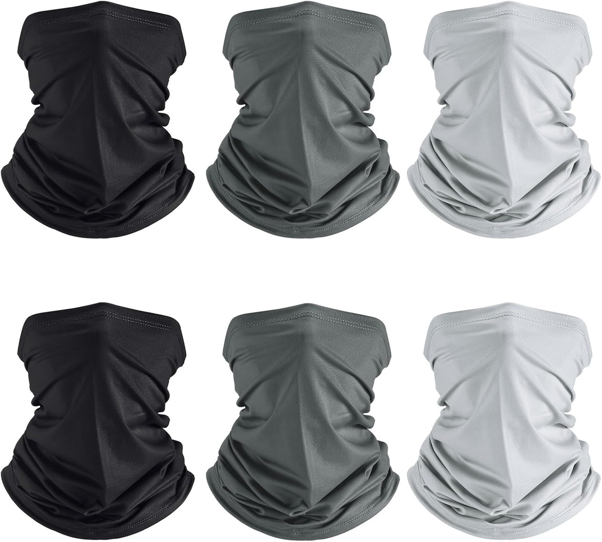 Geyoga 6 Pcs Neck Gaiter Cooling Face Bandana Mask for Men