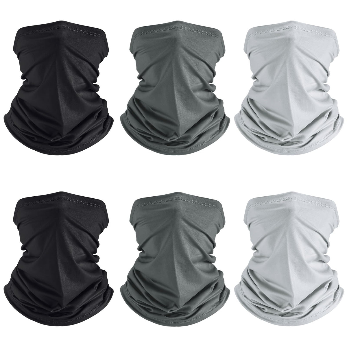 Geyoga 6 Pcs Neck Gaiter Cooling Face Bandana Mask for Men