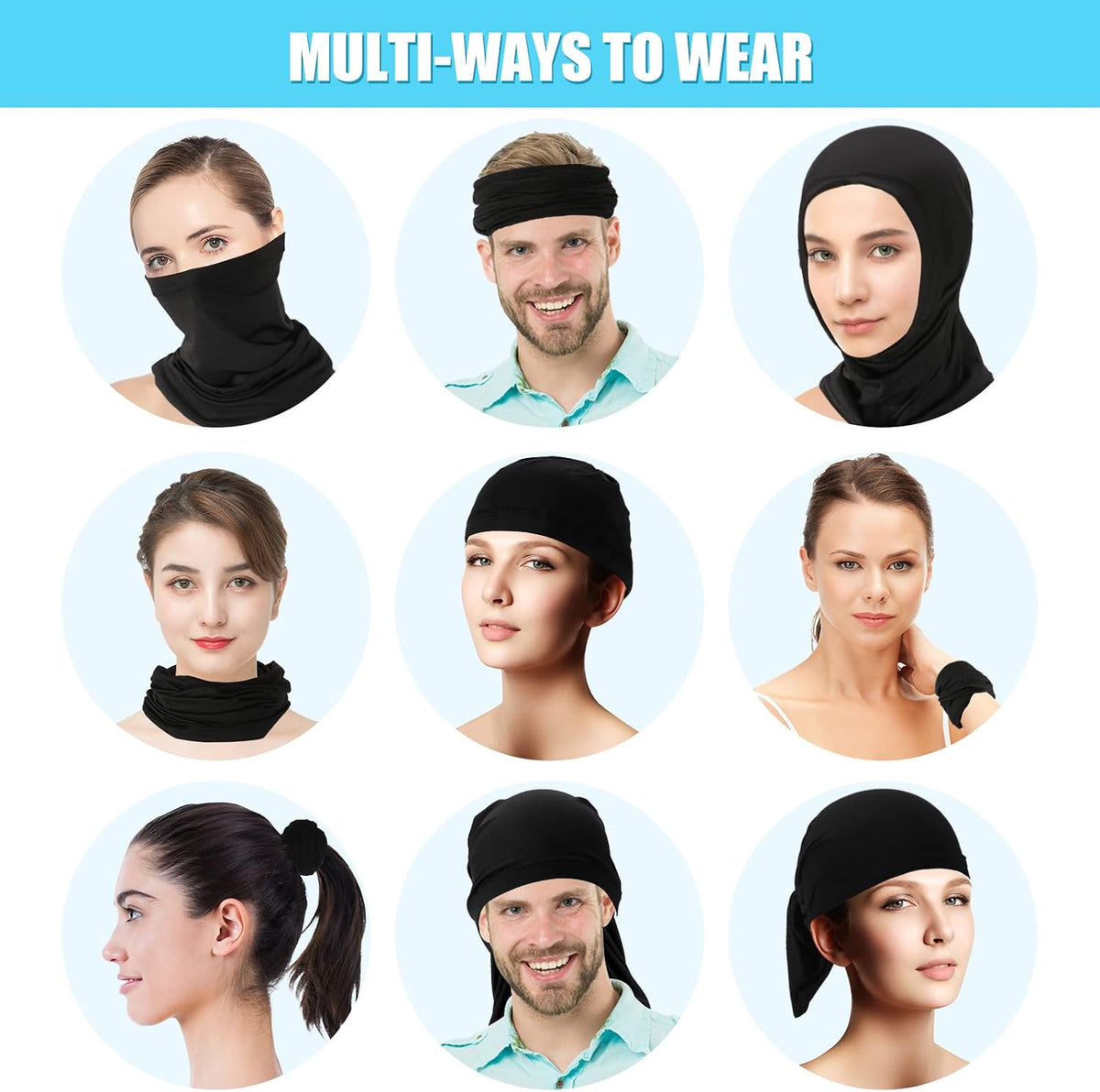 Fivali Neck Gaiter Face Mask: Cooling Windproof Breathable Bandana