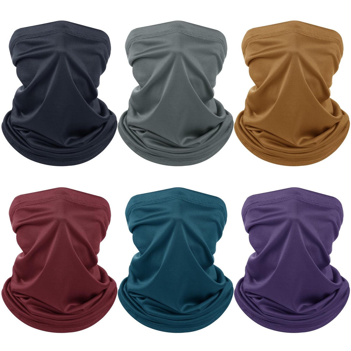 Geyoga 6 Pcs Neck Gaiter Cooling Face Bandana Mask for Men