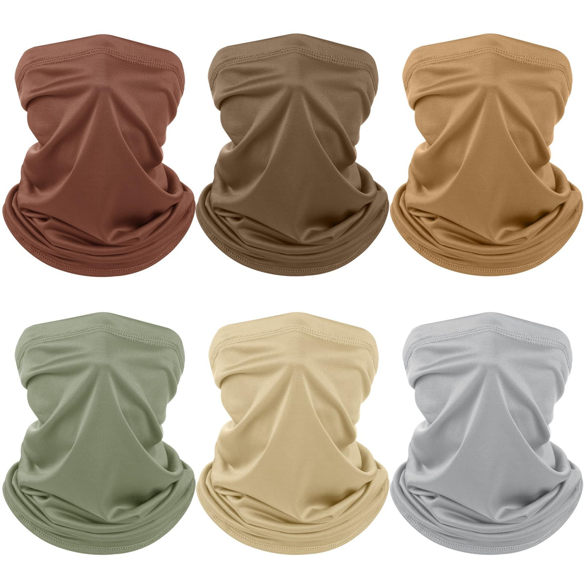 Geyoga 6 Pcs Neck Gaiter Cooling Face Bandana Mask for Men