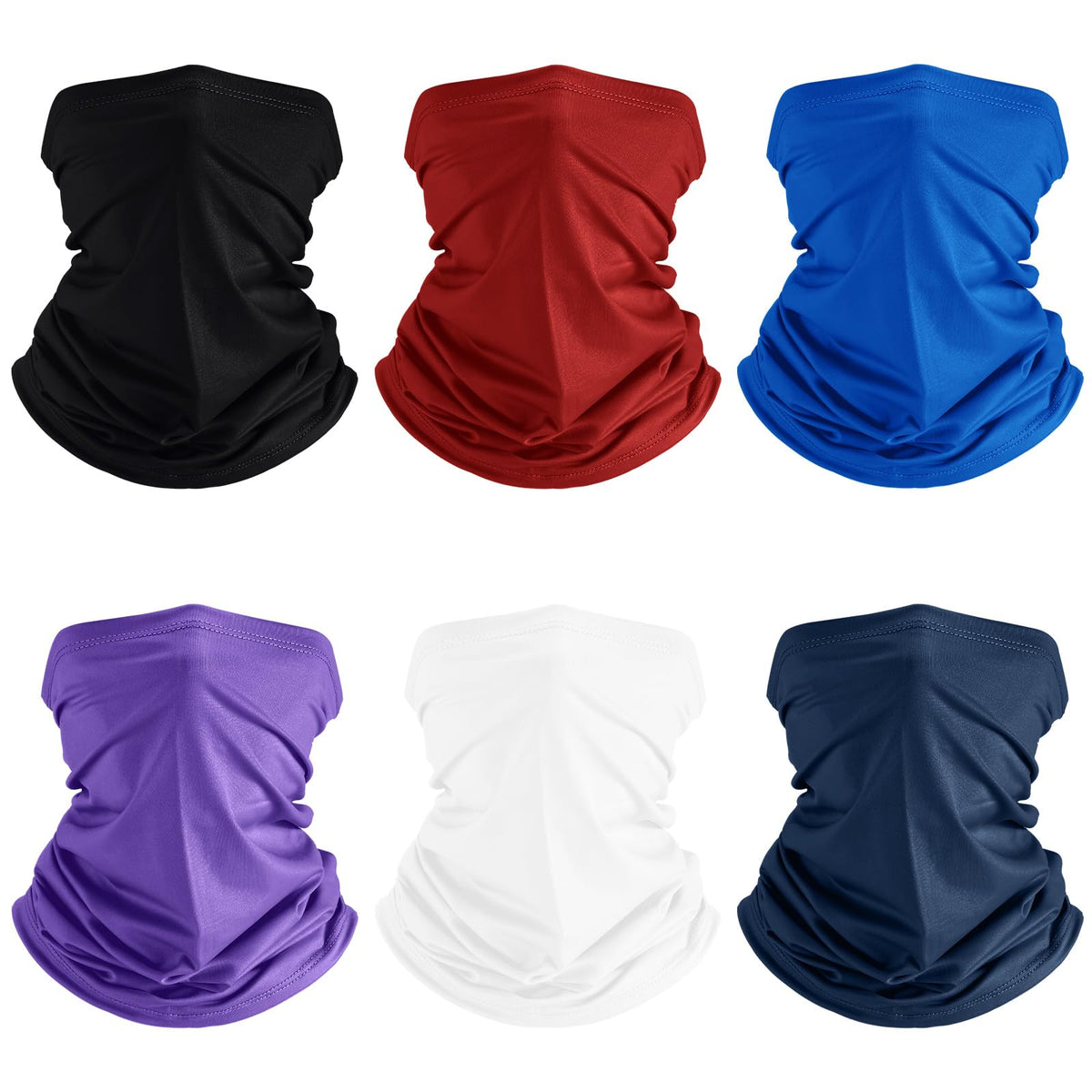 Geyoga 6 Pcs Neck Gaiter Cooling Face Bandana Mask for Men