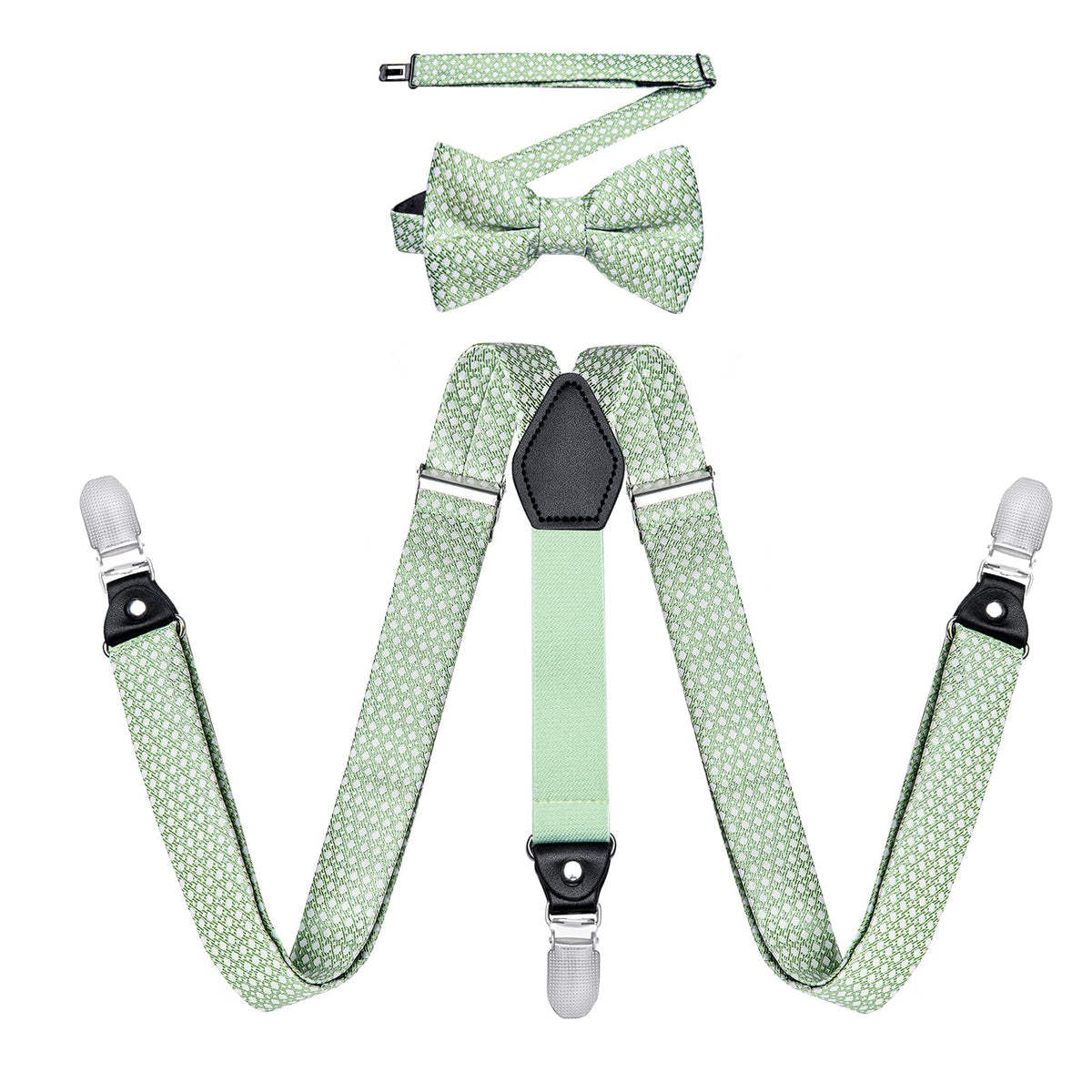 DiBanGu Boys Silk BowTie Set Y Back Kids Suspenders Gift Box