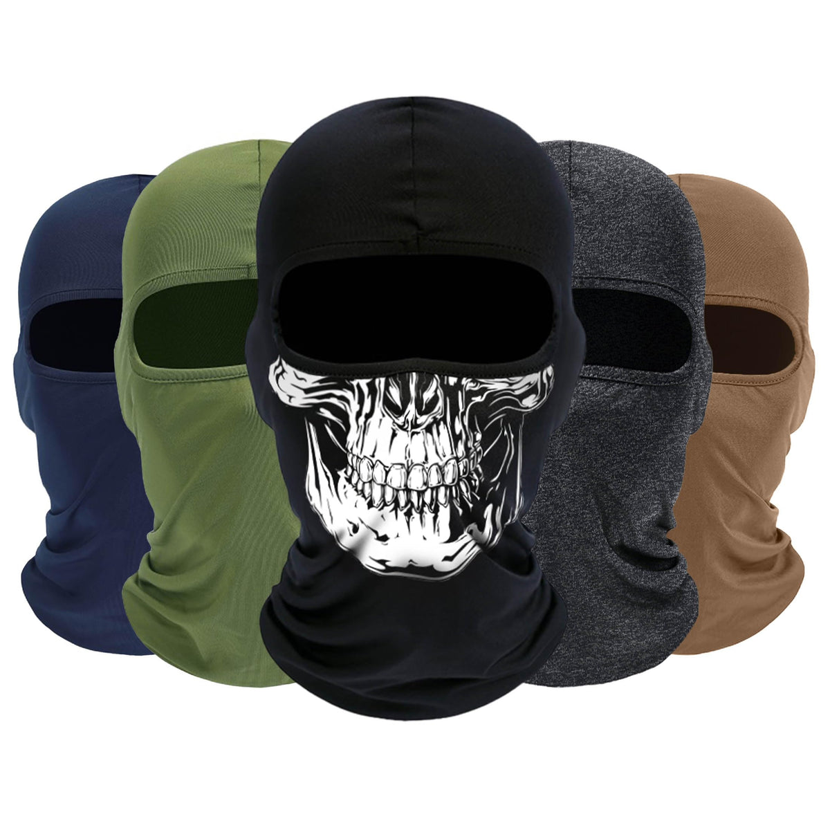 ROXUN Balaclava Ski Mask, 5 Pack Neck Gaiter Motorcycle Summer Cooling