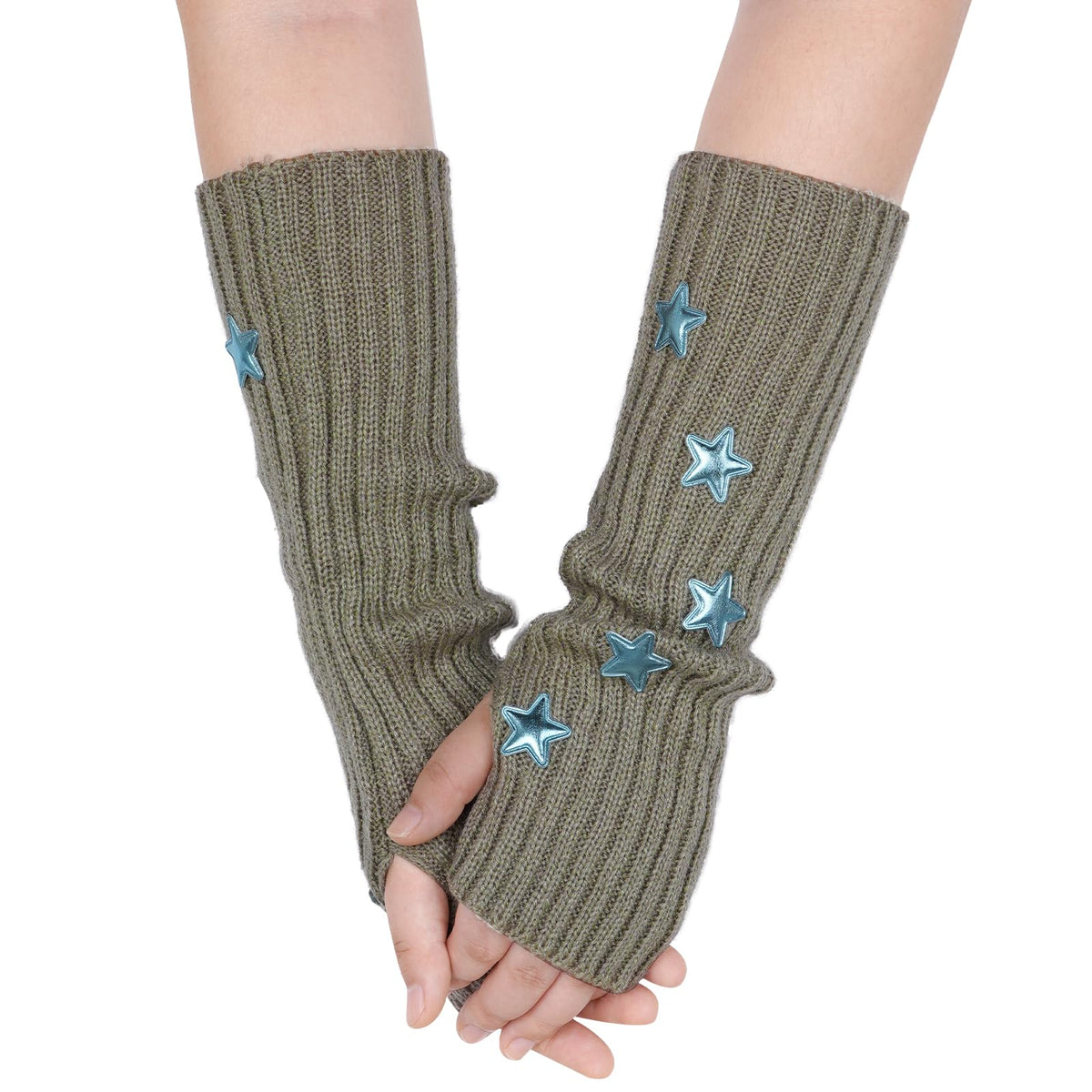 Tongcloud Kawaii Y2K Star Arm Warmers Goth Punk Warmers Sleeves for Women Girls Costume School