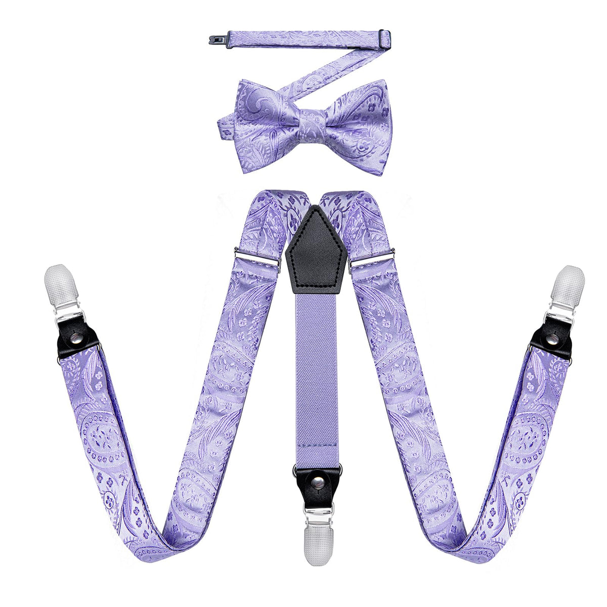 DiBanGu Boys Silk BowTie Set Y Back Kids Suspenders Gift Box