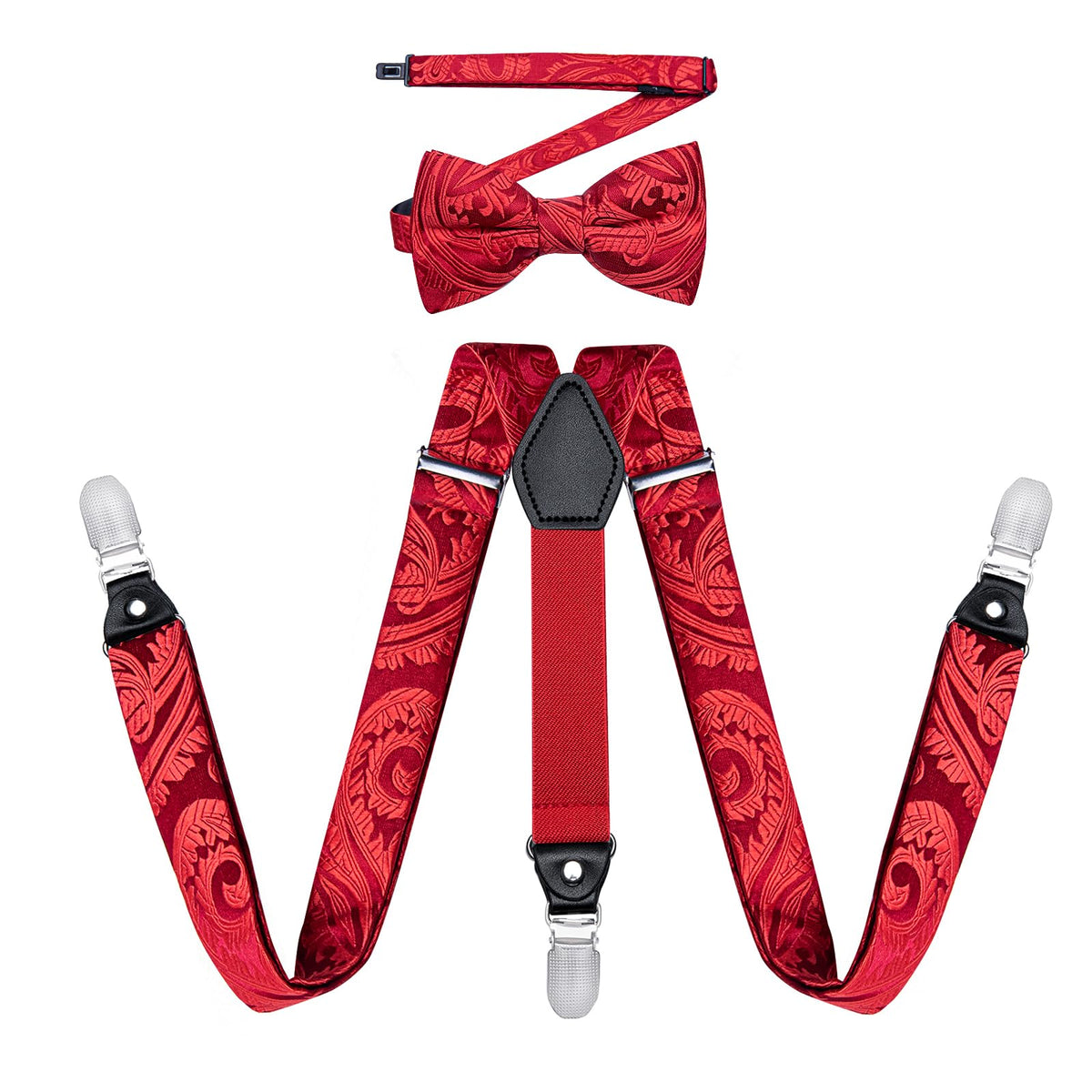 DiBanGu Boys Silk BowTie Set Y Back Kids Suspenders Gift Box