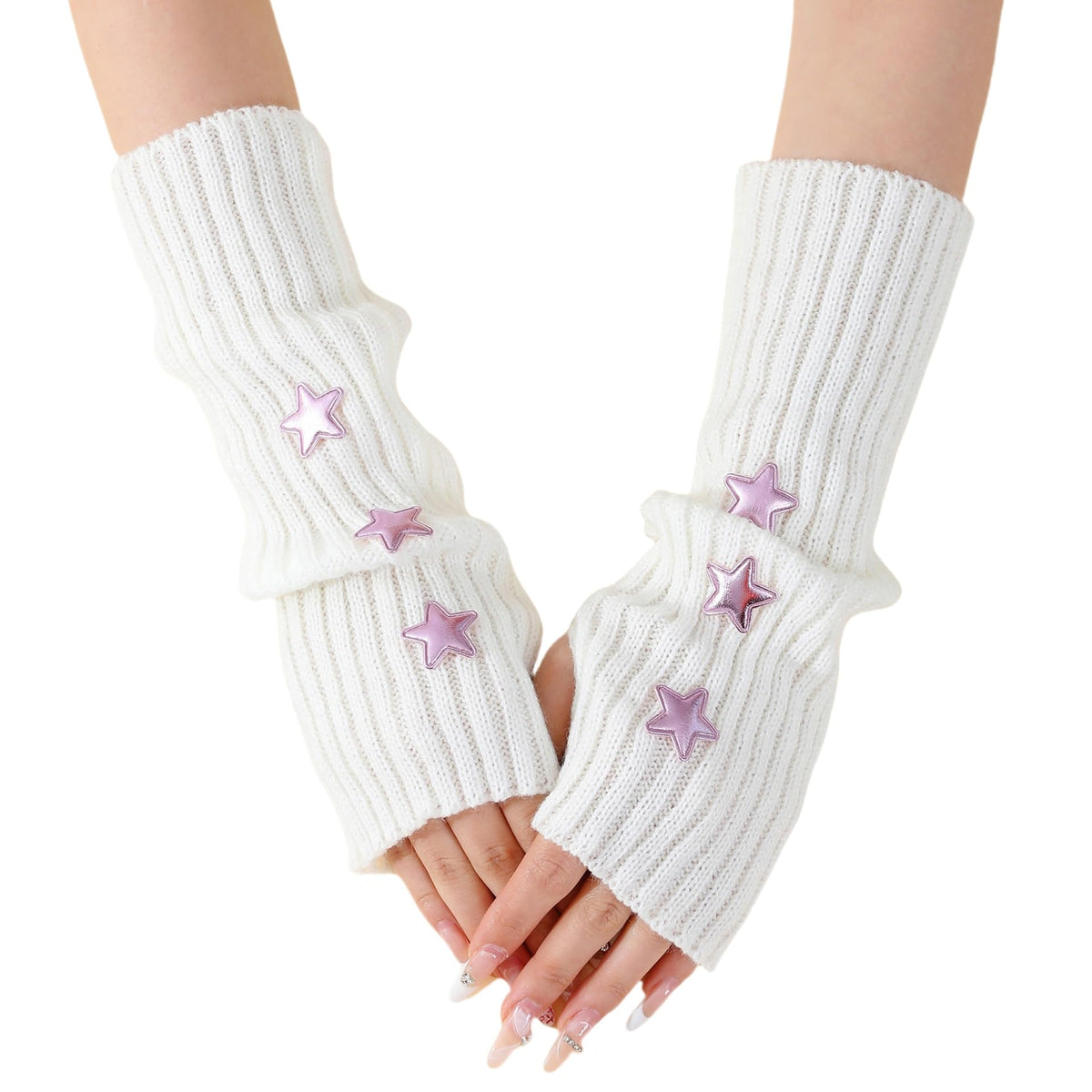 Tongcloud Kawaii Y2K Star Arm Warmers Goth Punk Warmers Sleeves for Women Girls Costume School