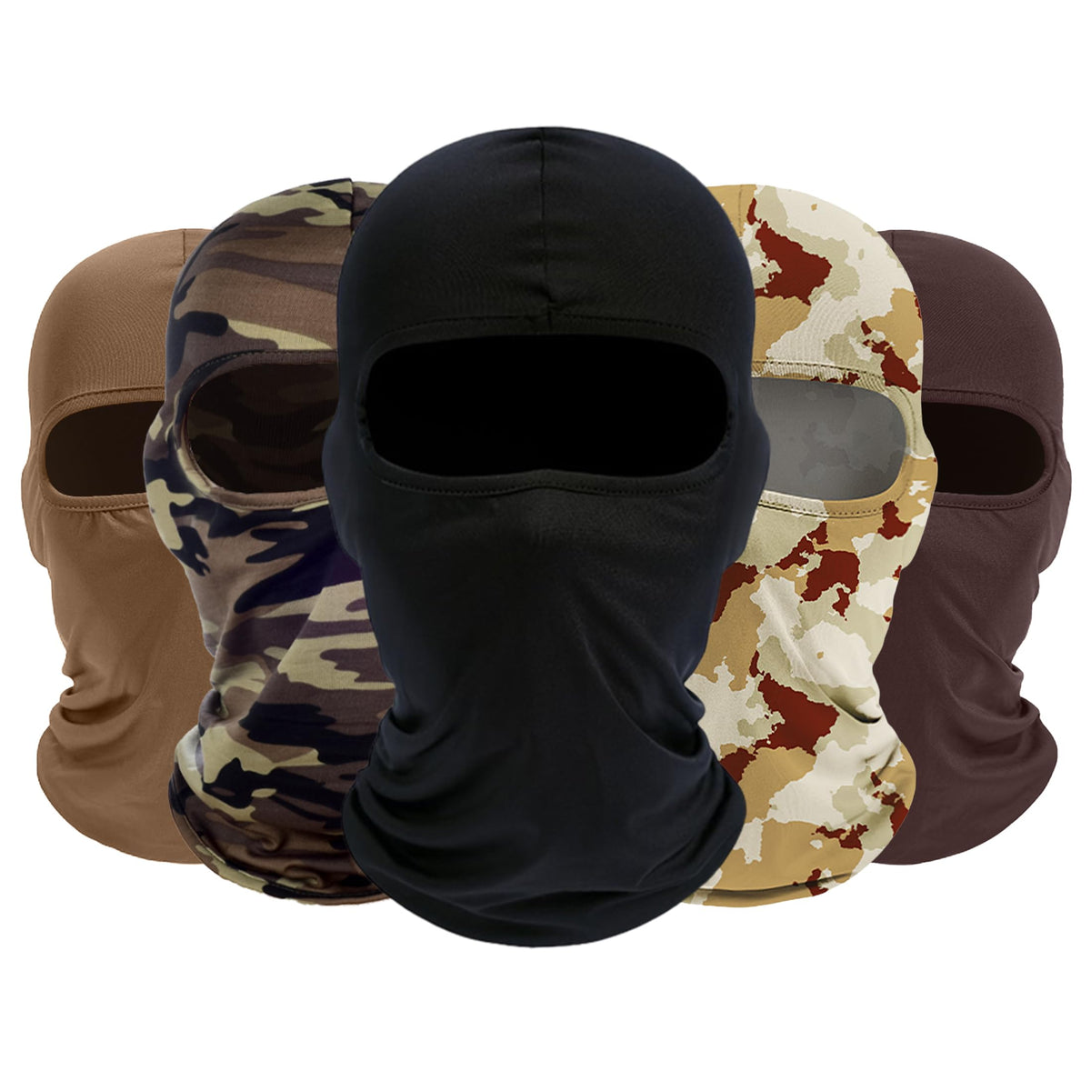 ROXUN Balaclava Ski Mask, 5 Pack Neck Gaiter Motorcycle Summer Cooling
