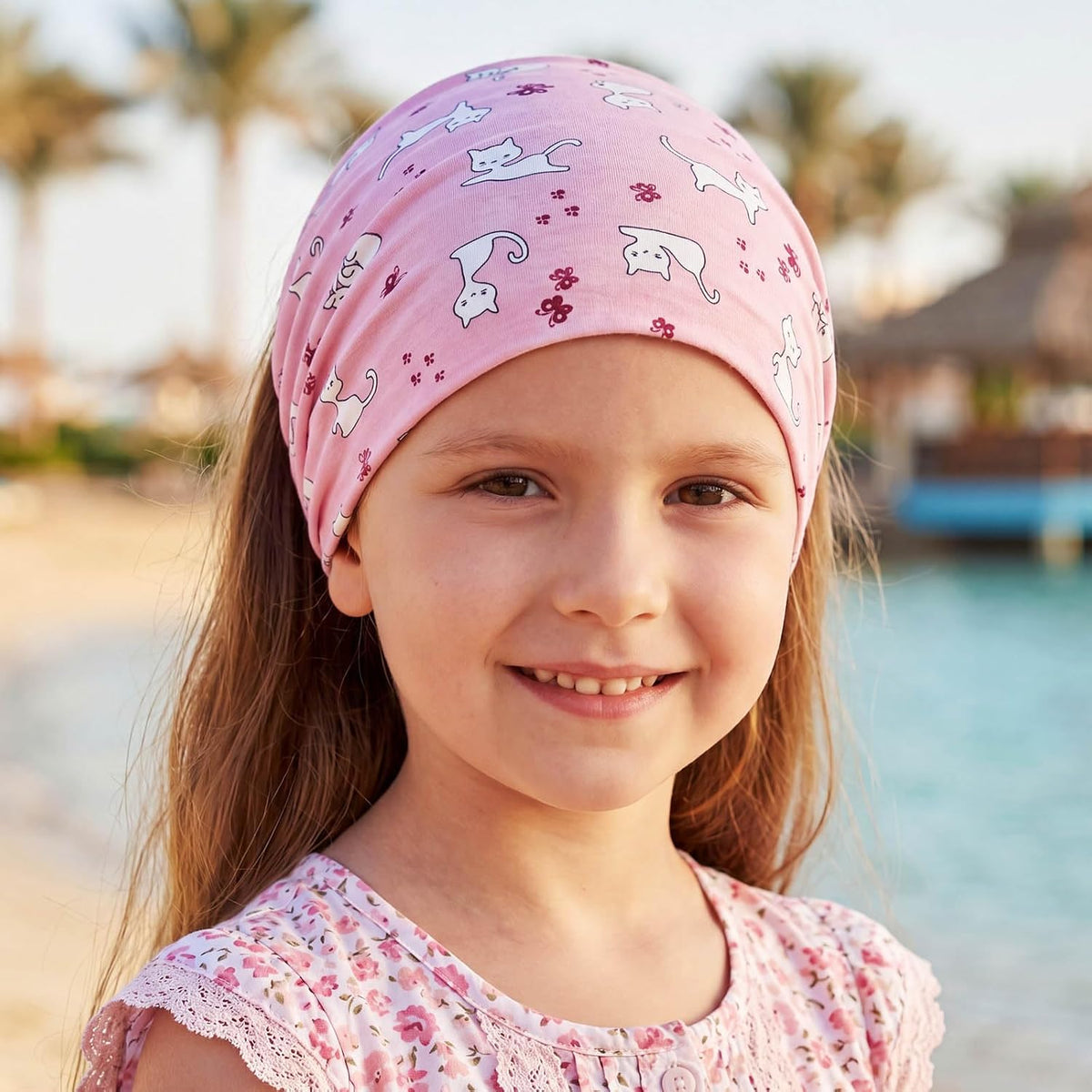 Bohend Girls Headbands Wide Knotted Hair Bands 3Pcs Non Slip Elastic Cute Head Bands Workout Yoga Sweatband Hair Accessories for Girls and Kids (B)