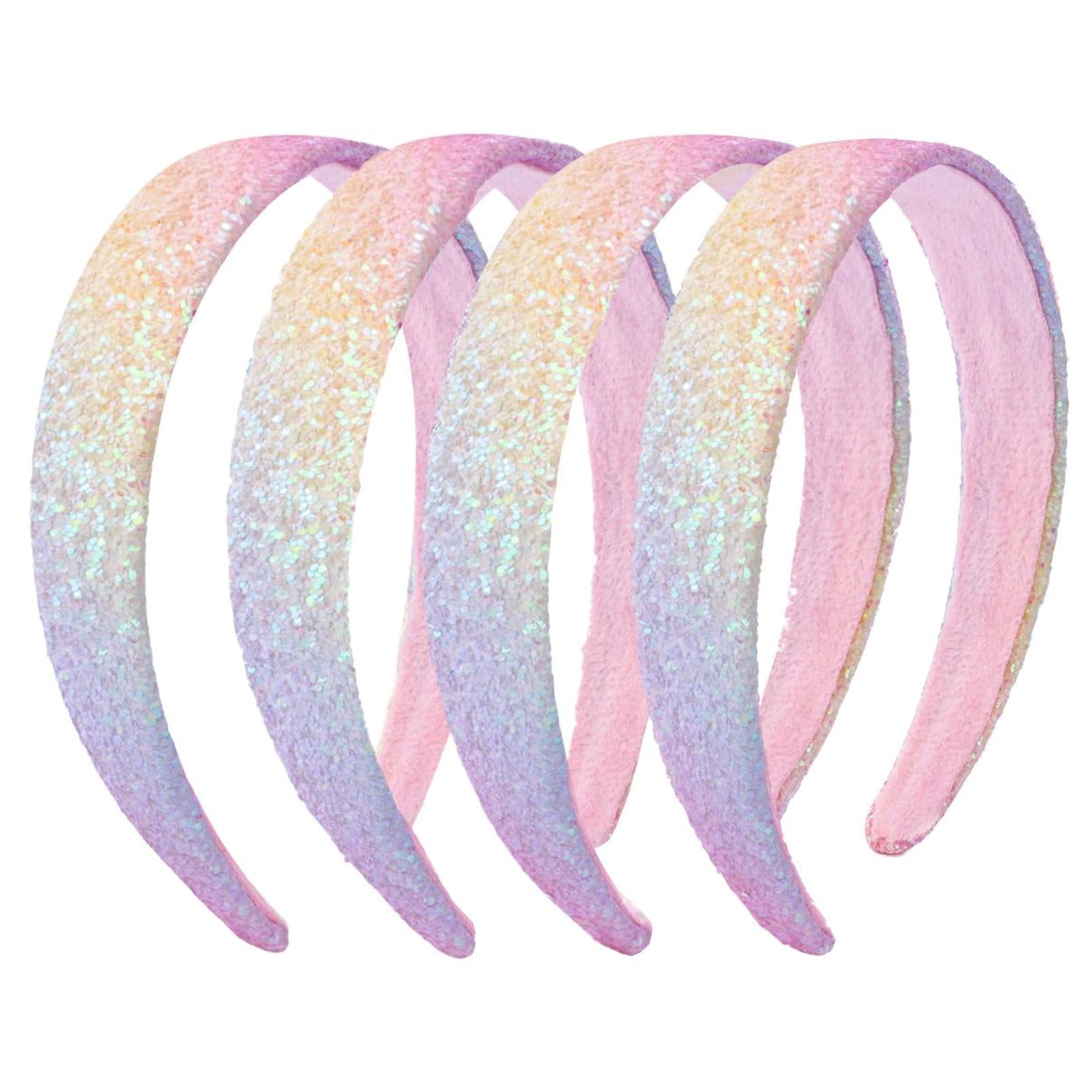 Headbands for Women Girls Hair Accessories Glitter Purple Blue Headband Hair Accessories for Girls Sparkly Headband Rose Gold HairBand for Girl Daily Outfit & Back to School, Holidays