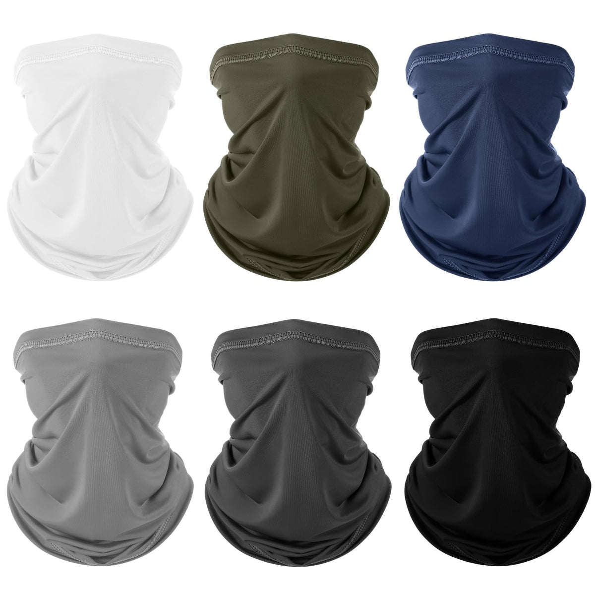 Geyoga 6 Pcs Neck Gaiter Cooling Face Bandana Mask for Men